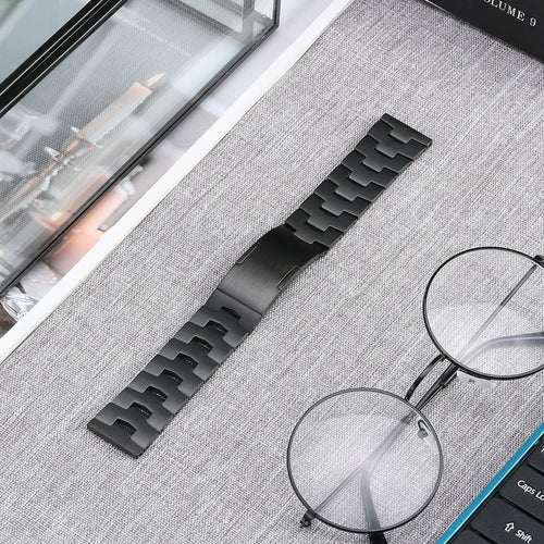 Titanium Grain Strap (Flat Clasp), black, lifestyle photo
