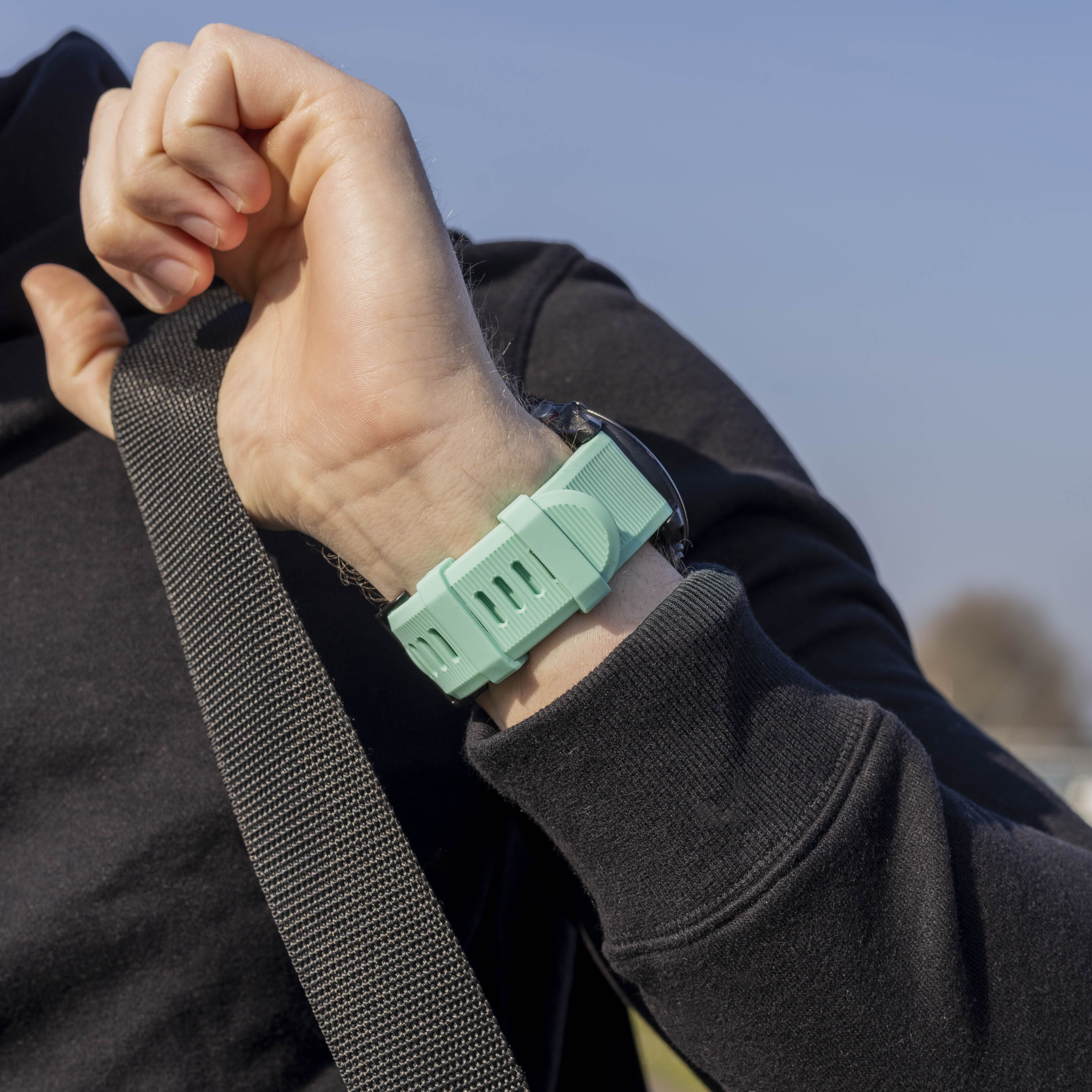 Bracelet en silicone Garmin Quatix 3 / 6x / 7x Solar (aqua)
