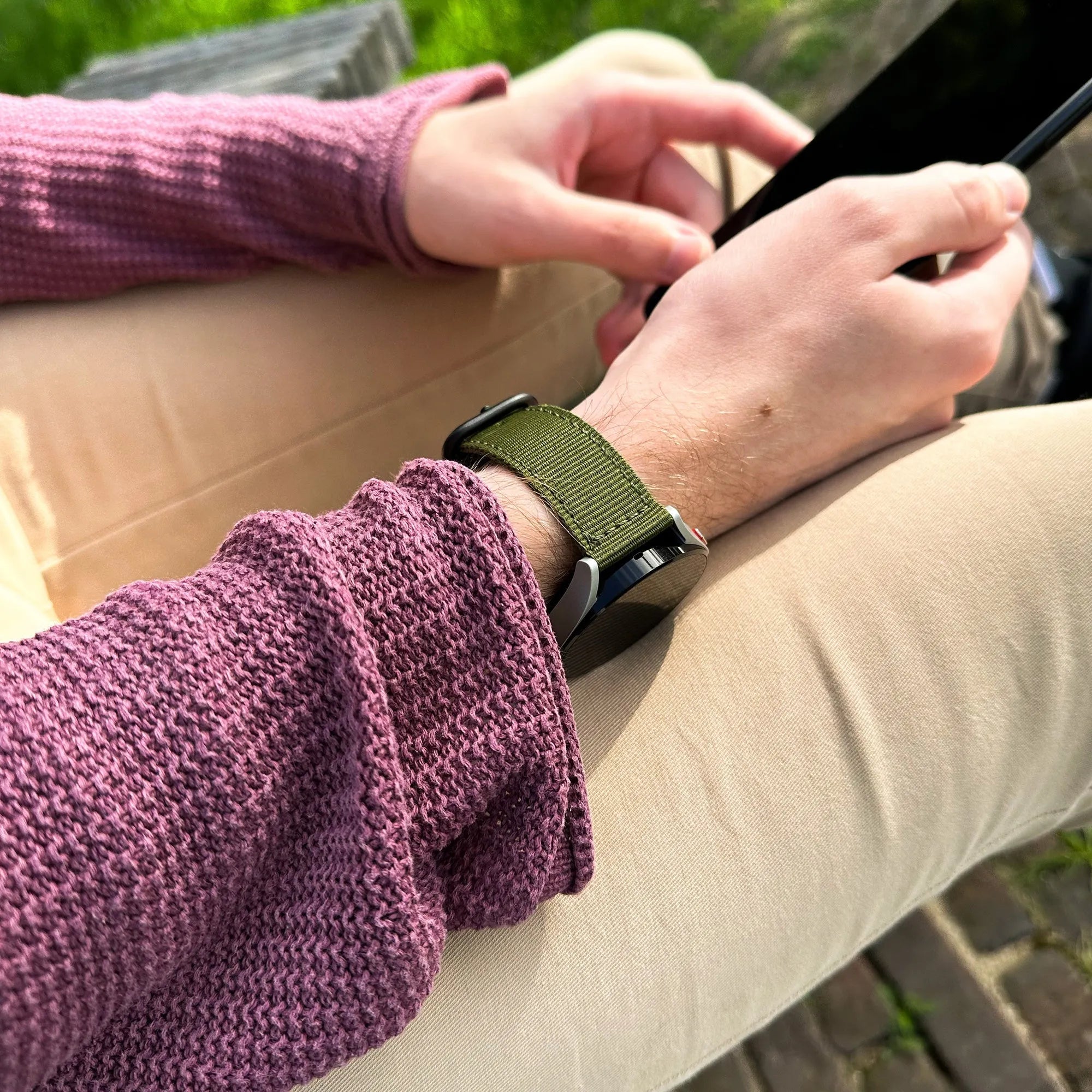 Bracelet nylon avec boucle Amazfit GTR Mini (vert)