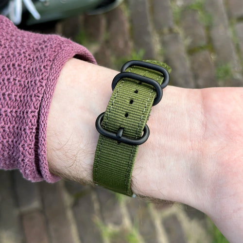 Nylon Buckle Strap, green, lifestyle photo