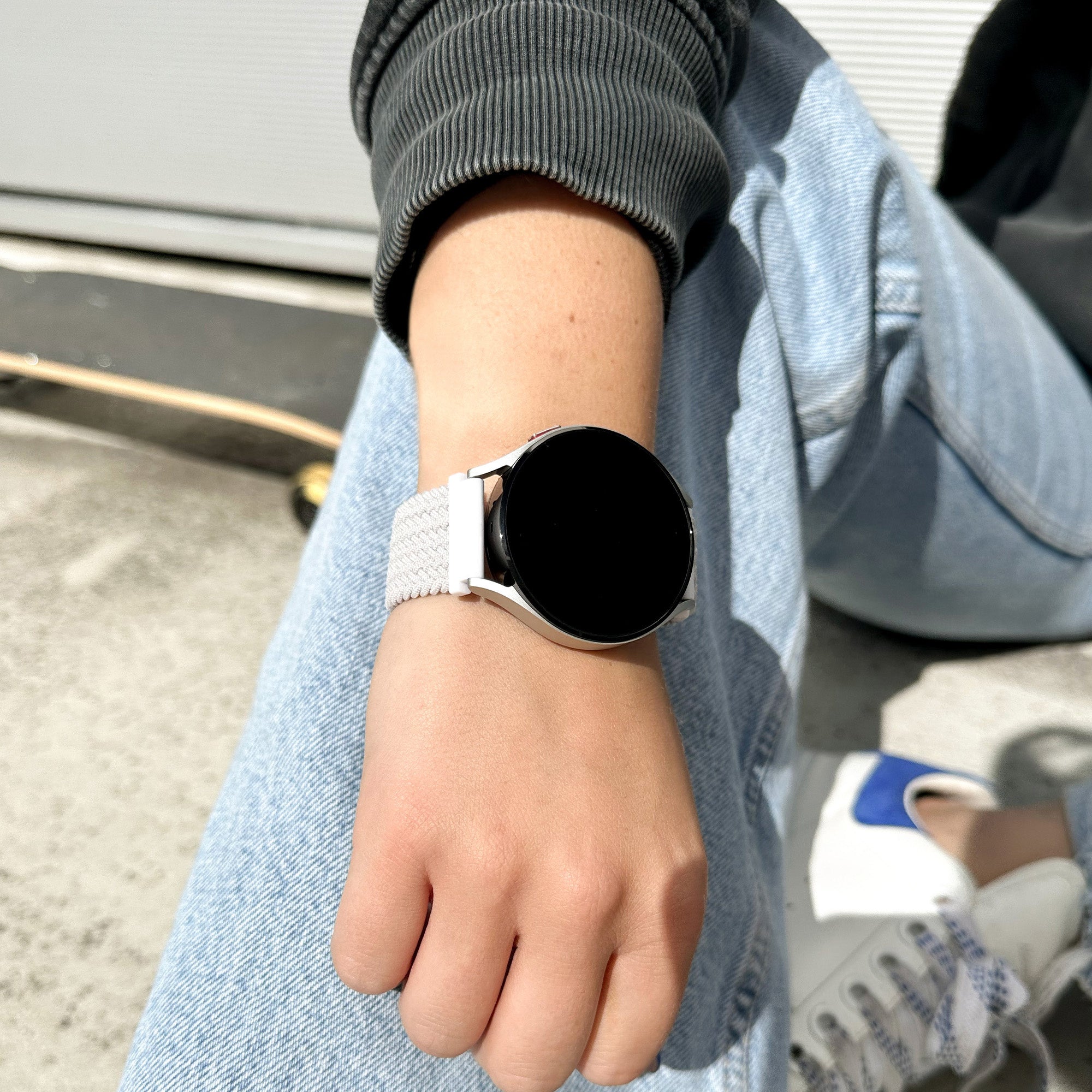 Bracelet tissé ajustable Amazfit Bip 6 (blanc)