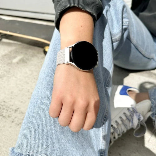 Bracelet tressé réglable Amazfit Bip 3 (Pro) (blanc)