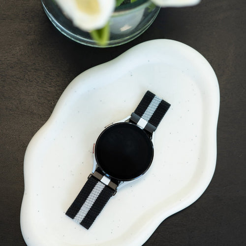 Milanese Strap, black/white, lifestyle photo