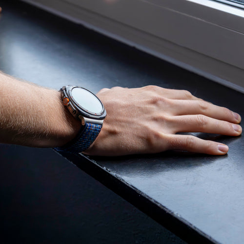 Bandz Samsung Galaxy Watch Ultra 2 Nylon Loop Strap (Blue Mix)