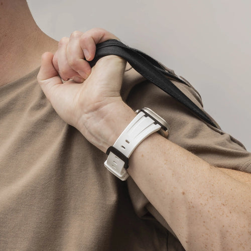 Bandz Bracelet silicone 'Luxe Liquid' Apple Watch (blanc avec noir)