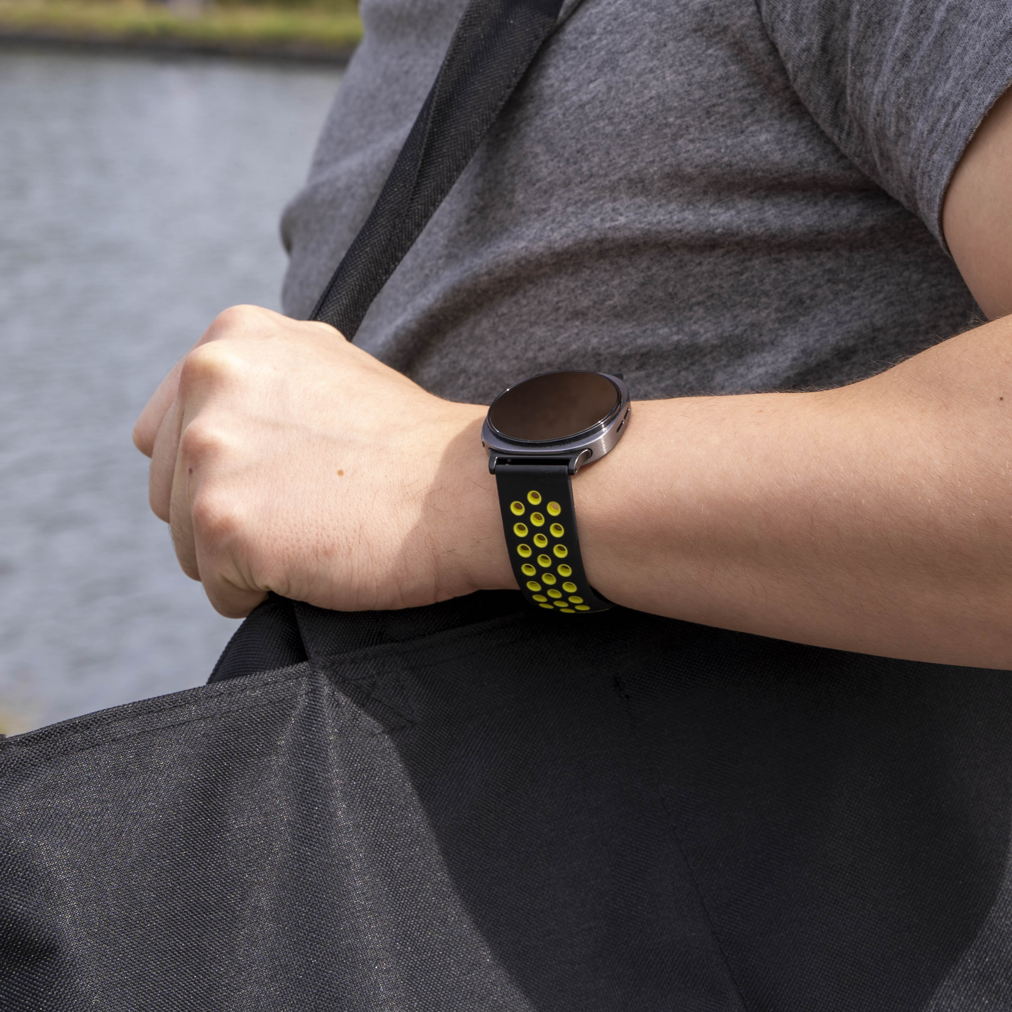 Bracelet sport Samsung Galaxy Watch 9 - 40mm (noir/jaune)