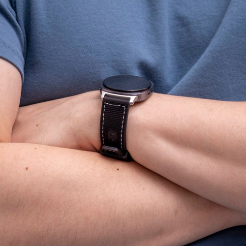 Bracelet nylon hybride Samsung Galaxy Watch 9 - 40mm (noir)