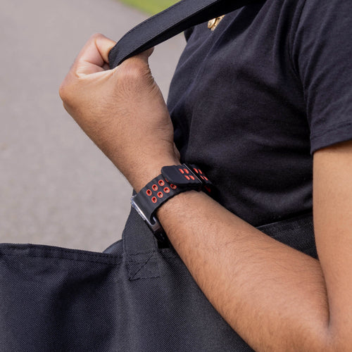 Samsung Galaxy Watch 9 - 44mm Ocean Strap (Black/Red)
