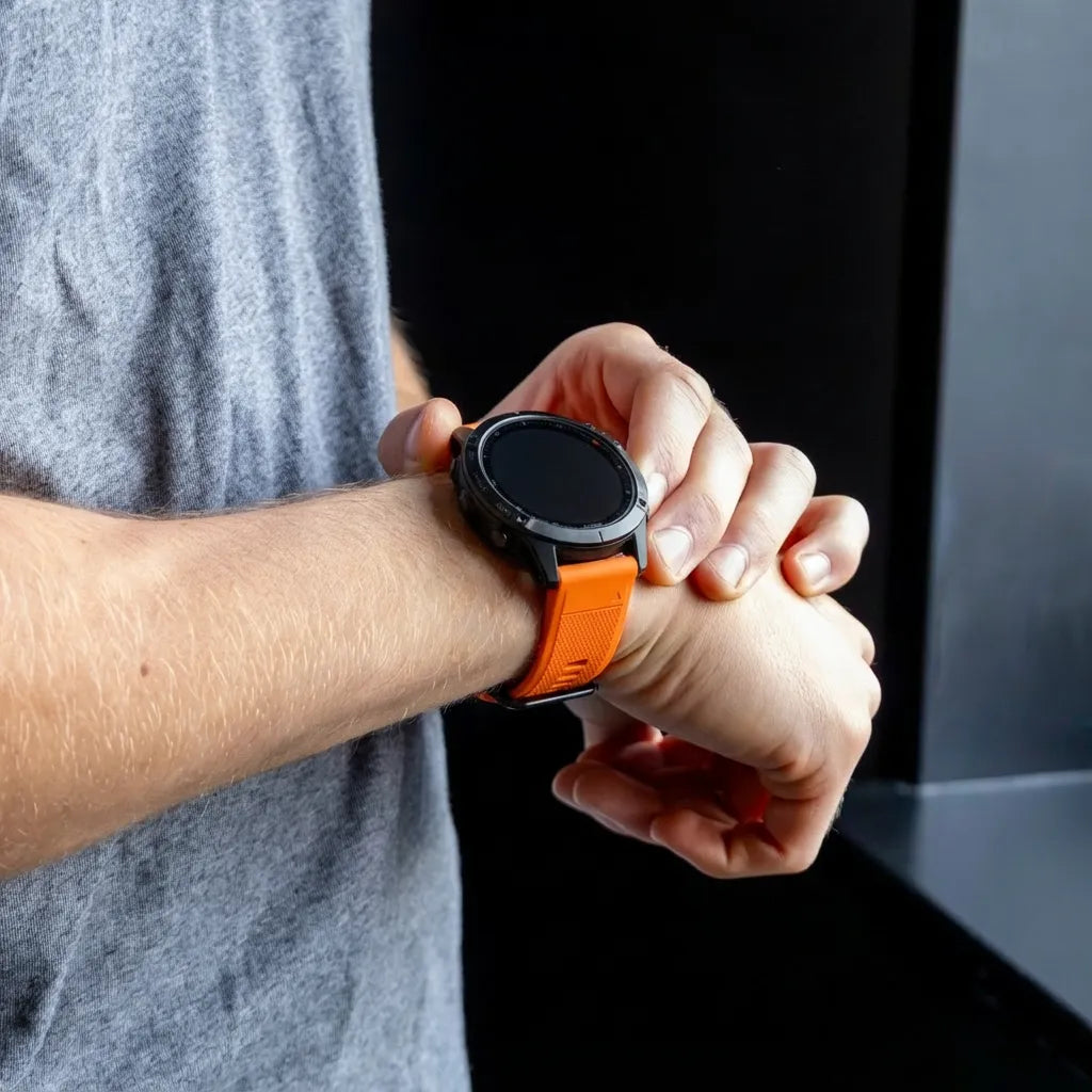 Bracelet silicone Garmin Approach S70 - 47mm (orange)