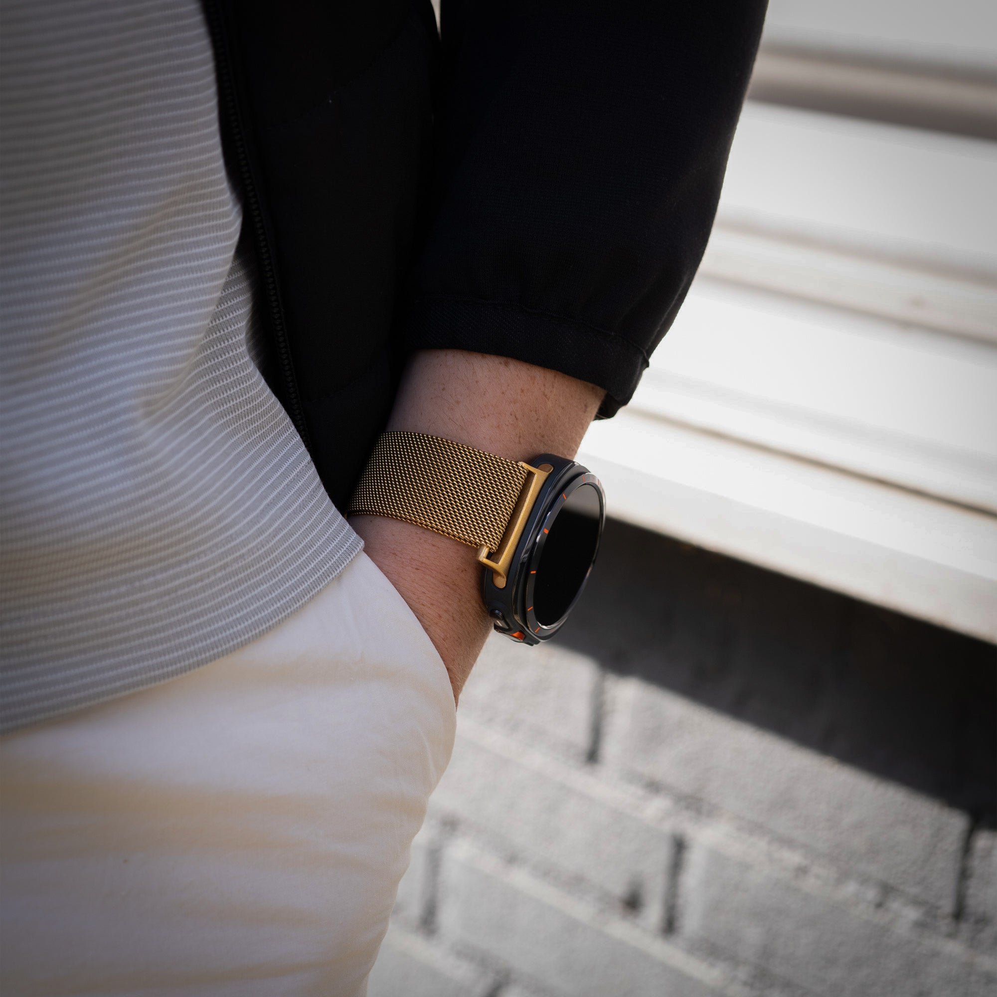 Bracelet milanais Samsung Galaxy Watch Ultra 2 (or)