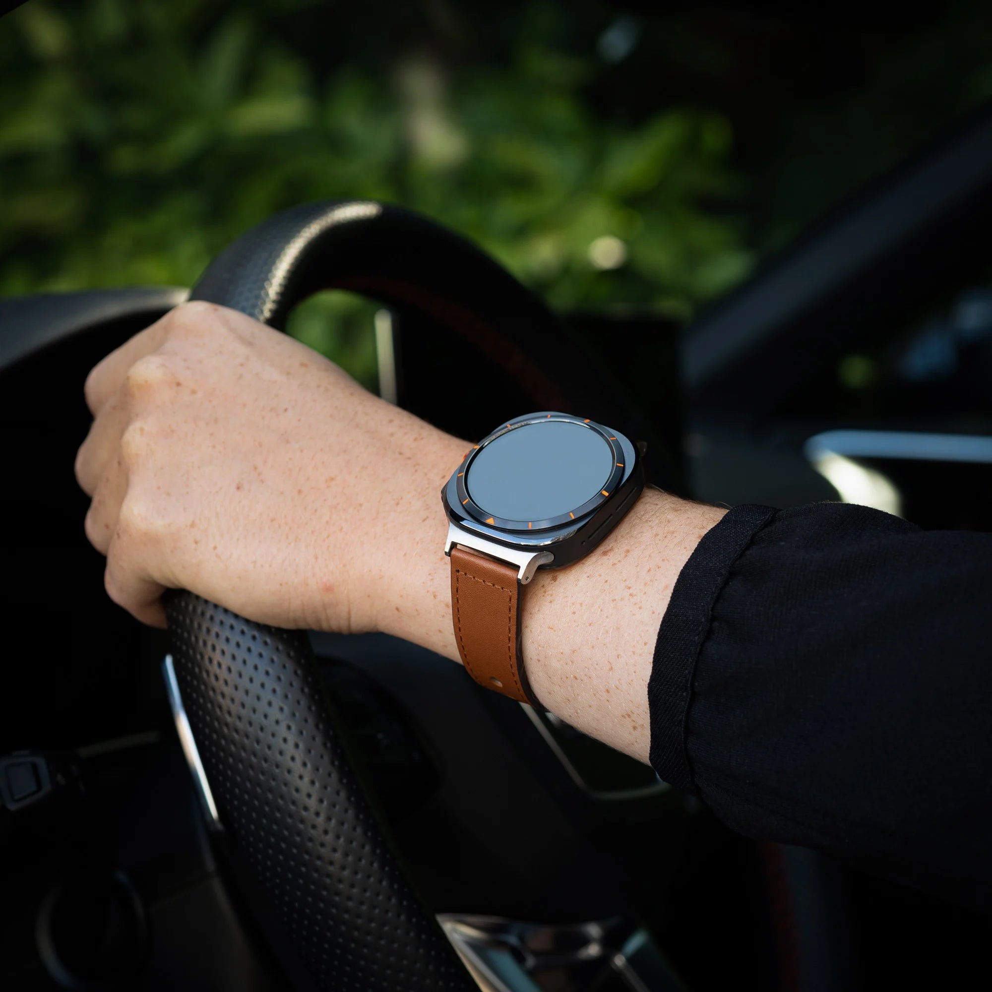 Bracelet cuir Samsung Galaxy Watch Ultra (brun)