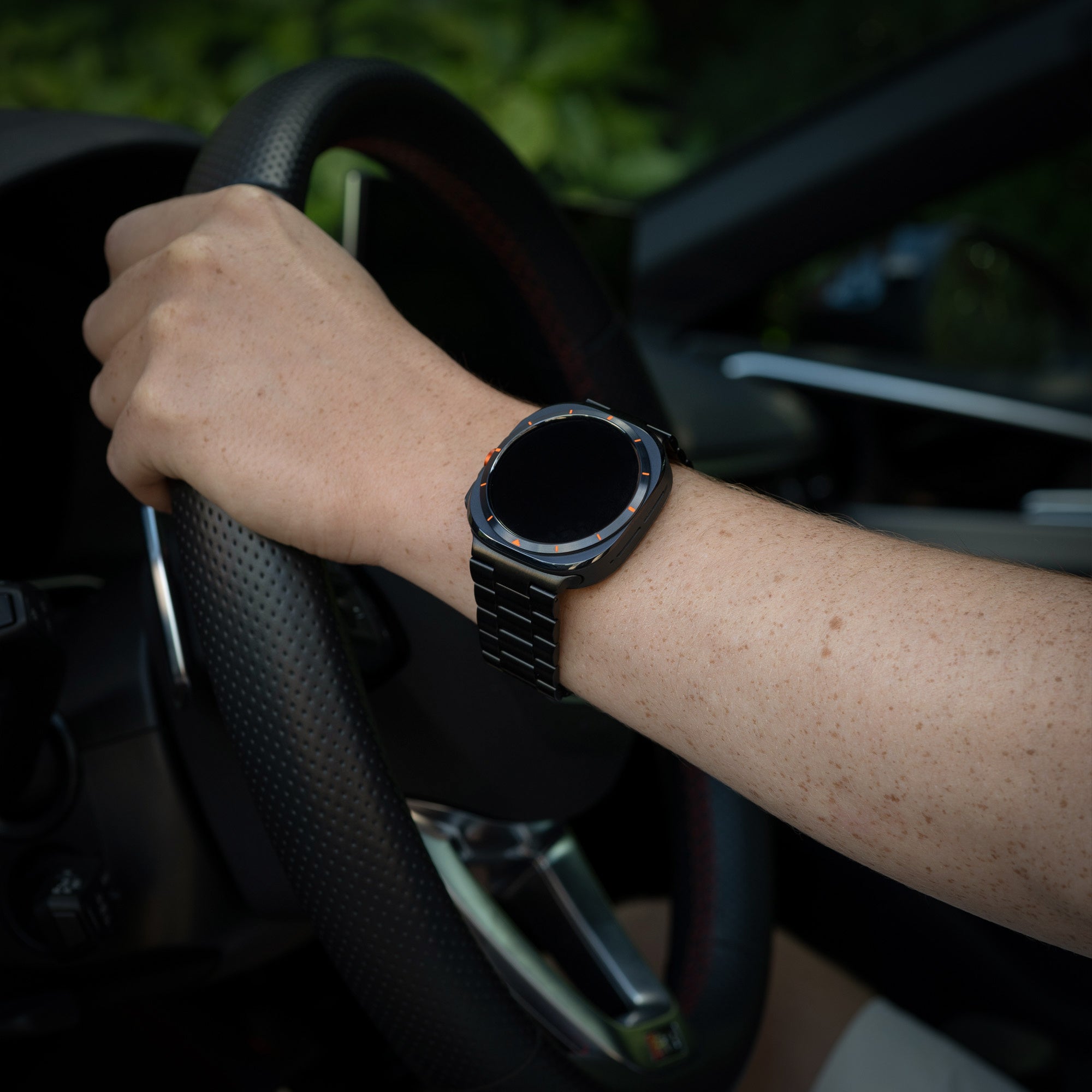 Bracelet acier Samsung Galaxy Watch Ultra (noir)