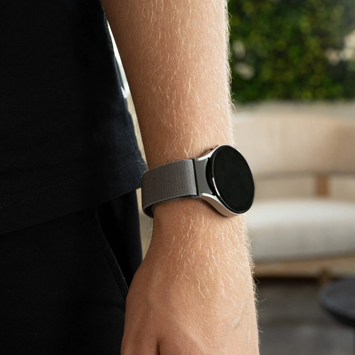 Alpine Nylon Strap, dark grey, lifestyle photo