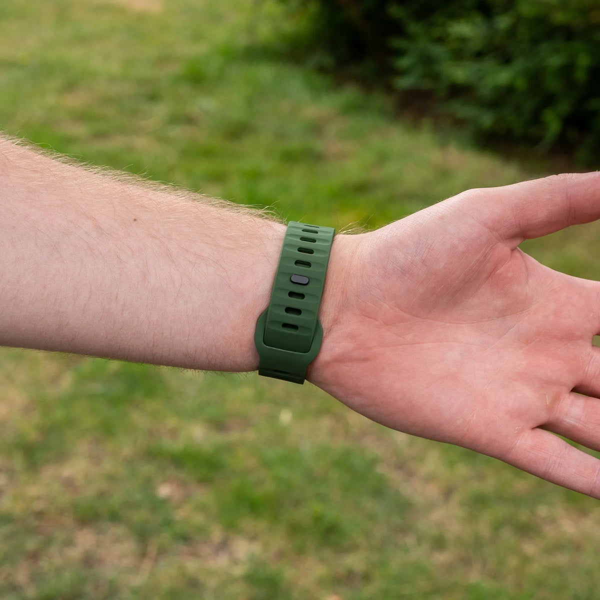Outdoor Silicone Strap, green, lifestyle photo