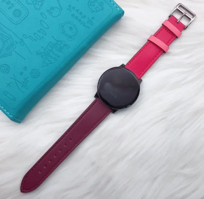 Bracelet cuir 'Duo' Gard Pro Health Smartwatch 2 (rose fuchsia/cuivre)