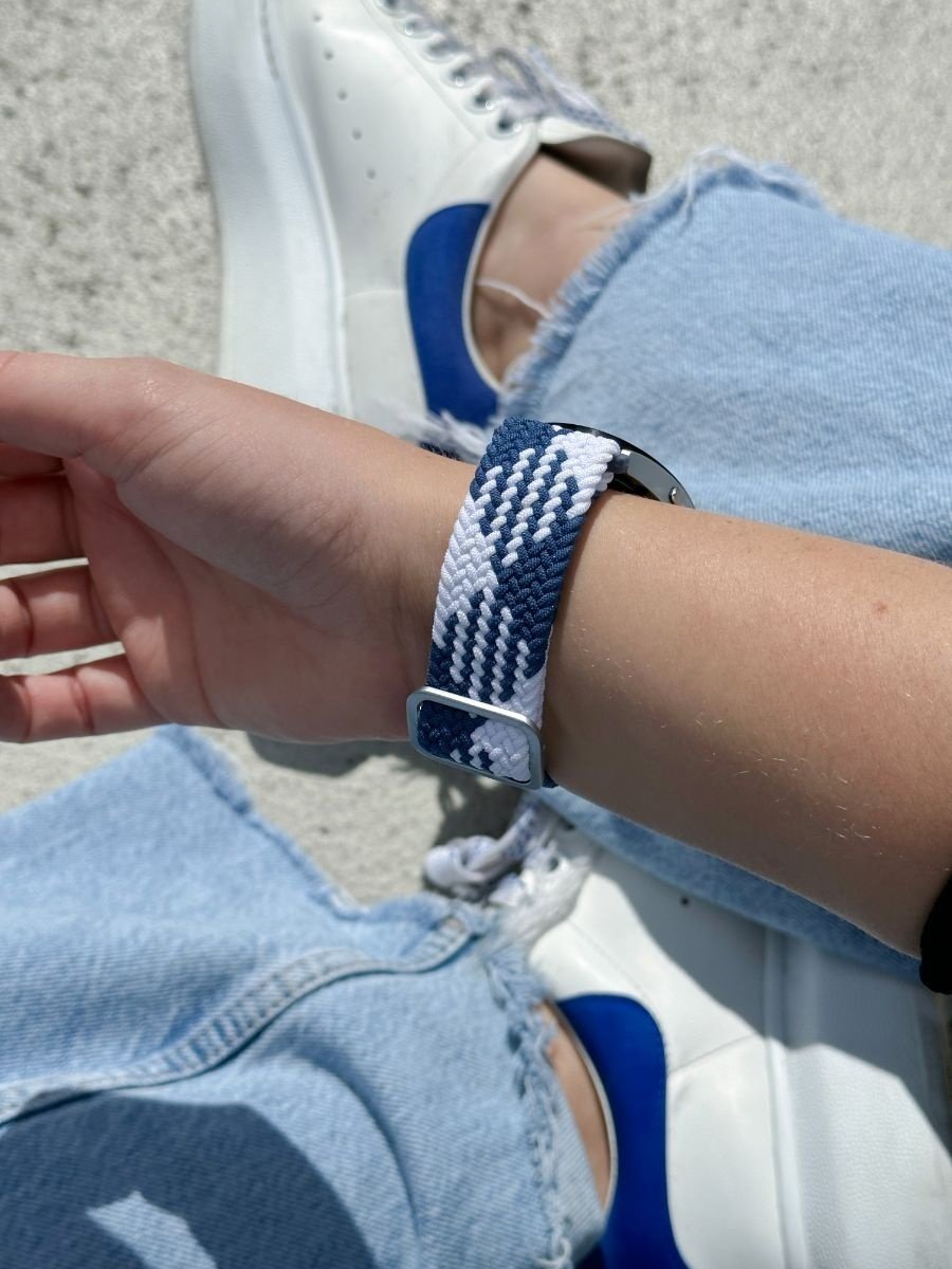 Bracelet tissé réglable Redmi Watch 5 Active (bleu/blanc)