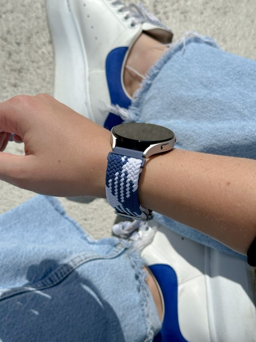 Bracelet tissé réglable Redmi Watch 5 Active (bleu/blanc)