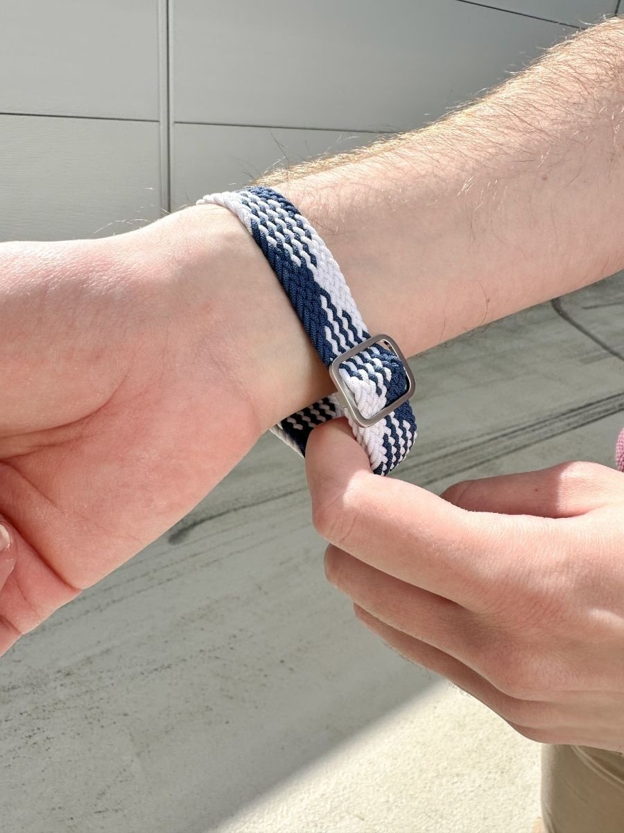 Bracelet tissé réglable Redmi Watch 5 Active (bleu/blanc)