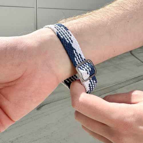 Bracelet tressé réglable Withings Steel HR Sport (bleu/blanc)