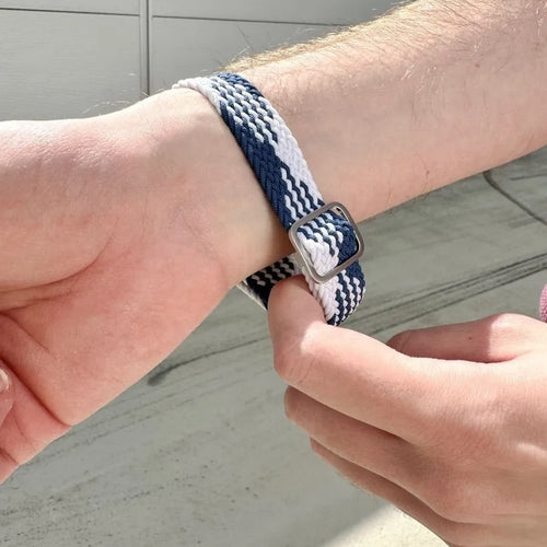 Nylon Adjustable Braided Strap, blue/white, lifestyle photo