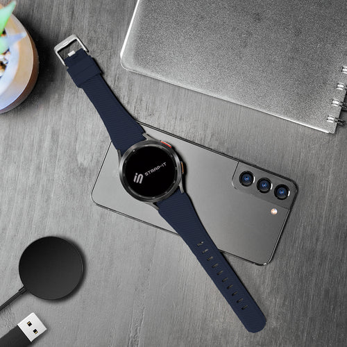 Bracelet silicone sergé Amazfit Cheetah (Pro) (bleu foncé)