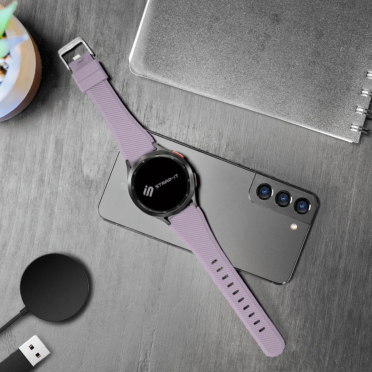Bracelet silicone Fossil Gen 4 Explorist HR (lila)