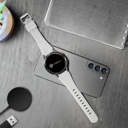 Bracelet silicone sergé Suunto Run (blanc)