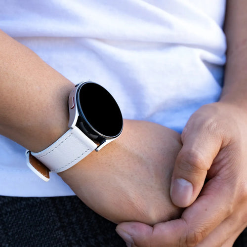 Modern Leather Strap, white, lifestyle photo