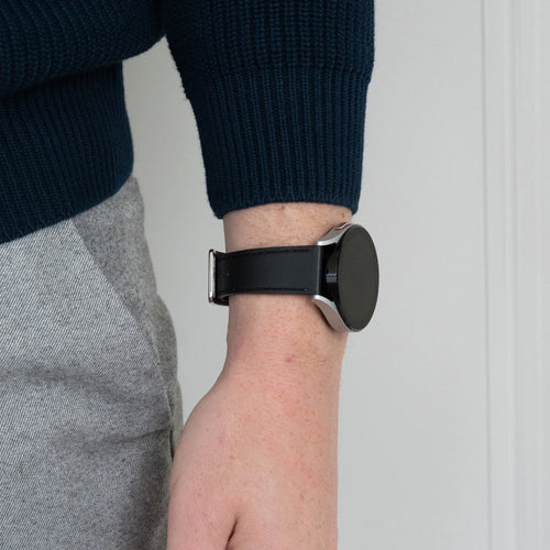 Bandz Amazfit GTR 4 Leather Strap 'Deluxe' (Black)