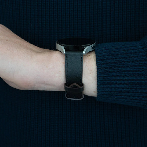 Bandz Bracelet cuir 'Deluxe' OnePlus Watch 3 (noir)