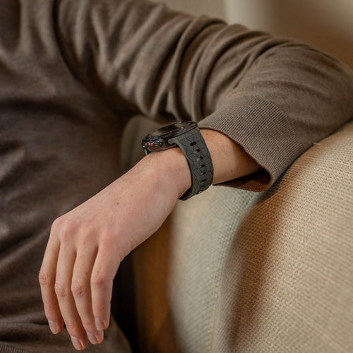Bracelet silicone 'Hexagone' Samsung Galaxy Watch Ultra 2 (gris foncé)
