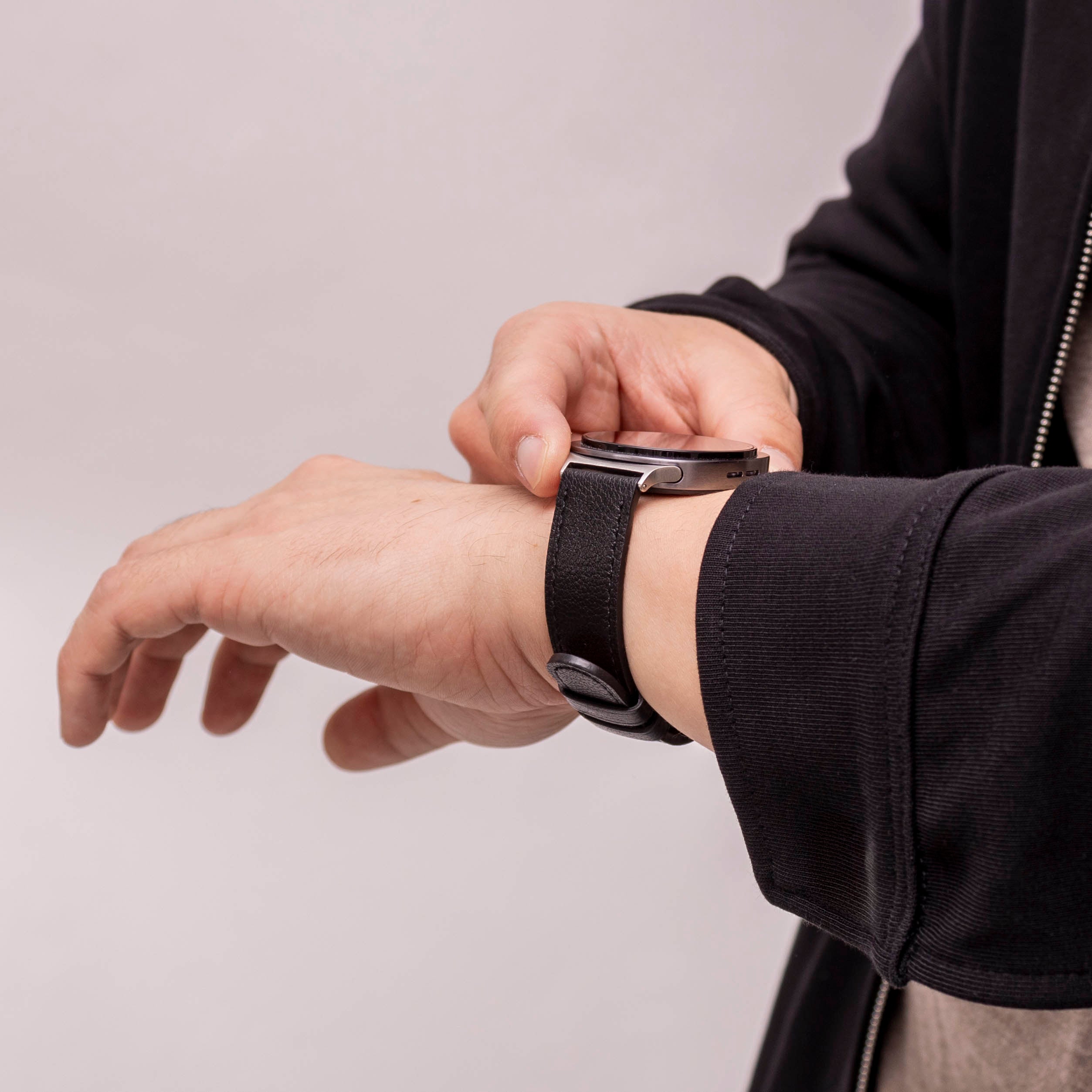 Bracelet cuir Modern Samsung Galaxy Watch 8 - 40mm (noir)