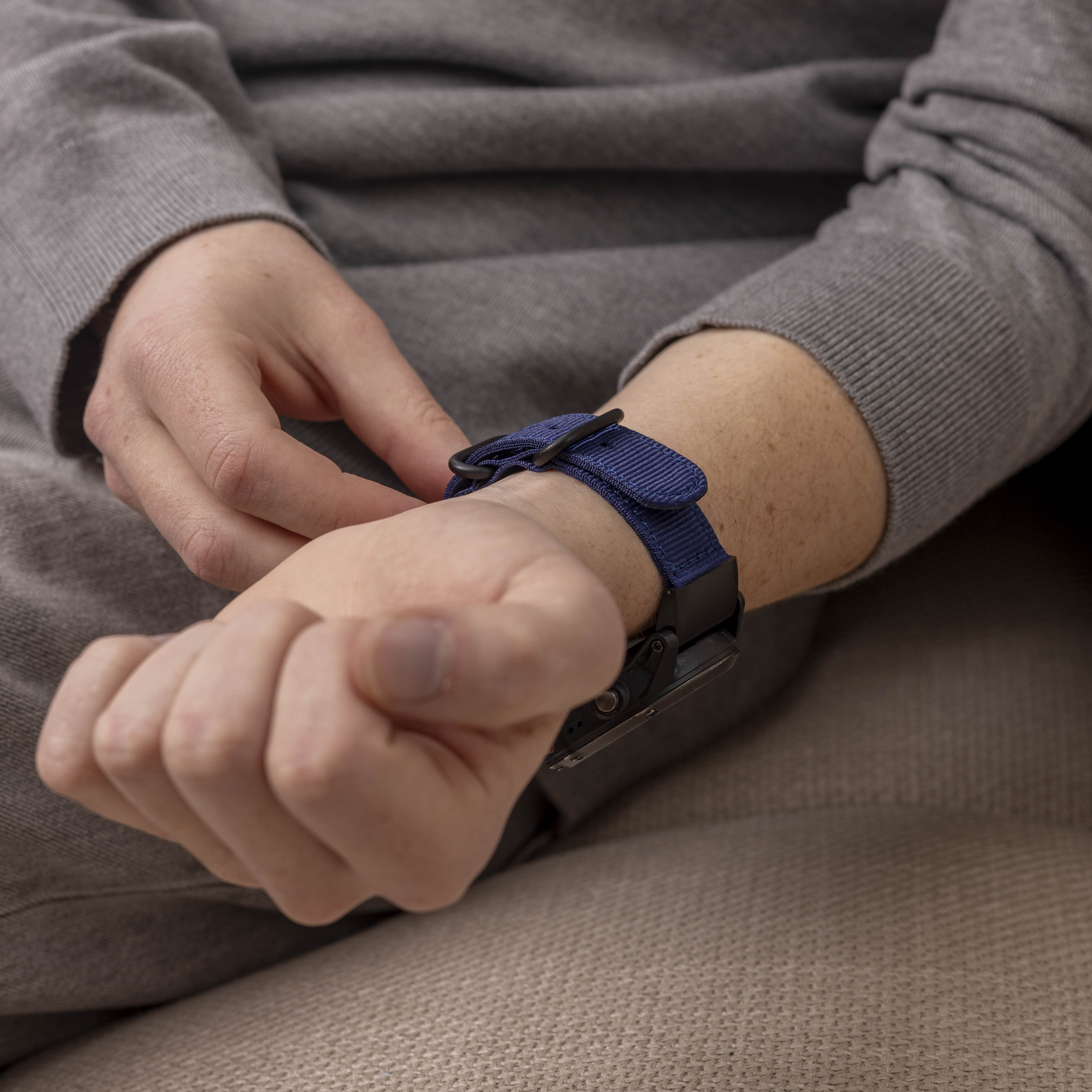 Bracelet nylon á boucle Garmin Instinct 3 - 50mm (bleu)