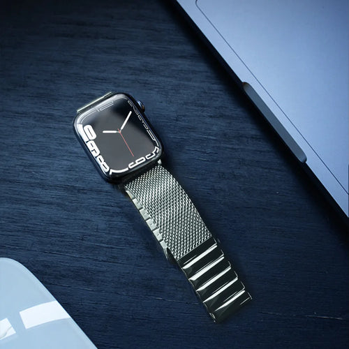 Milanese Steel Strap, silver, lifestyle photo