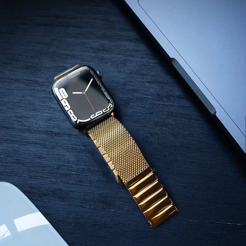 Milanese Steel Strap, gold, lifestyle photo
