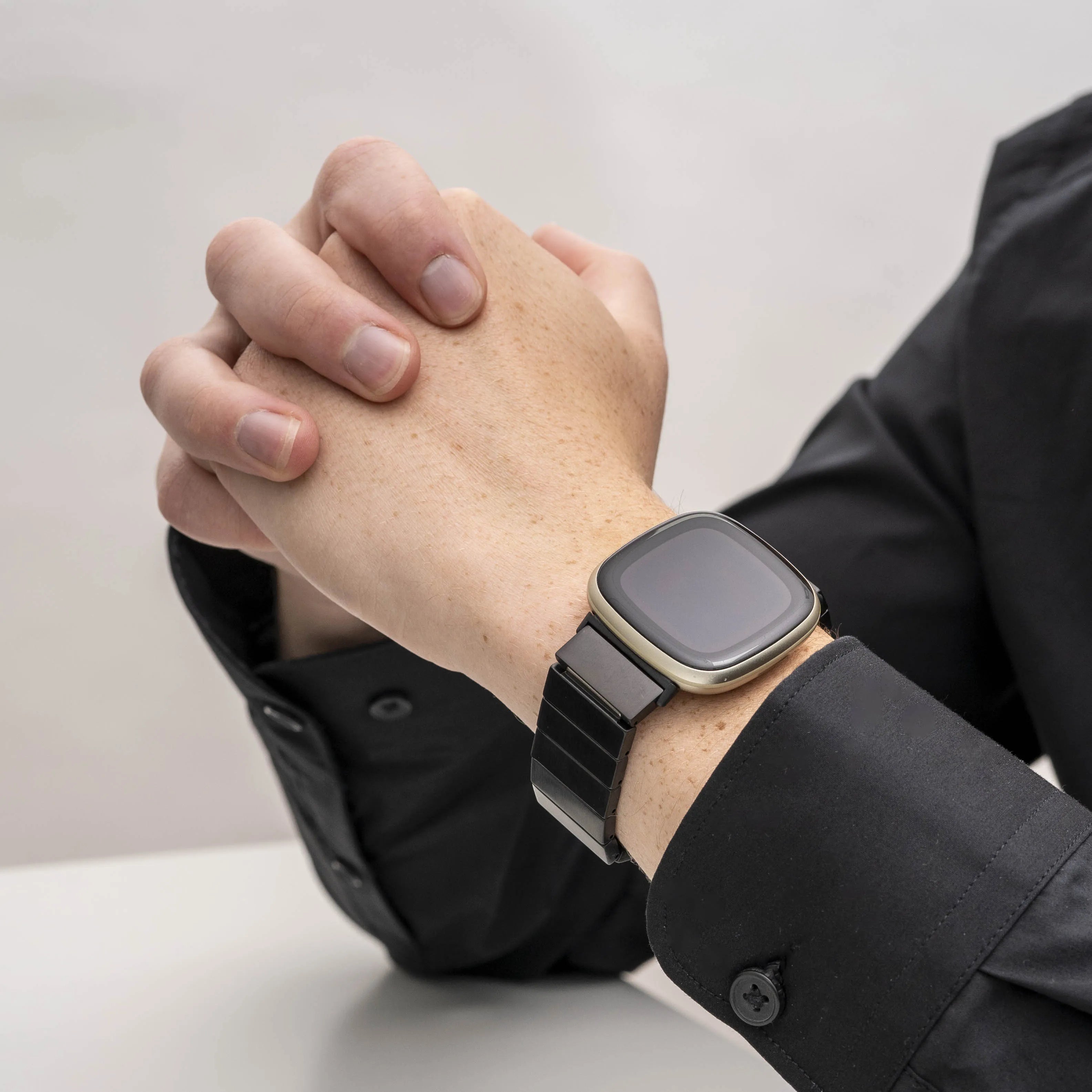 Bracelet métal Fitbit Versa 3 (noir)