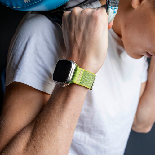 Wave Nylon Strap, field green, lifestyle photo