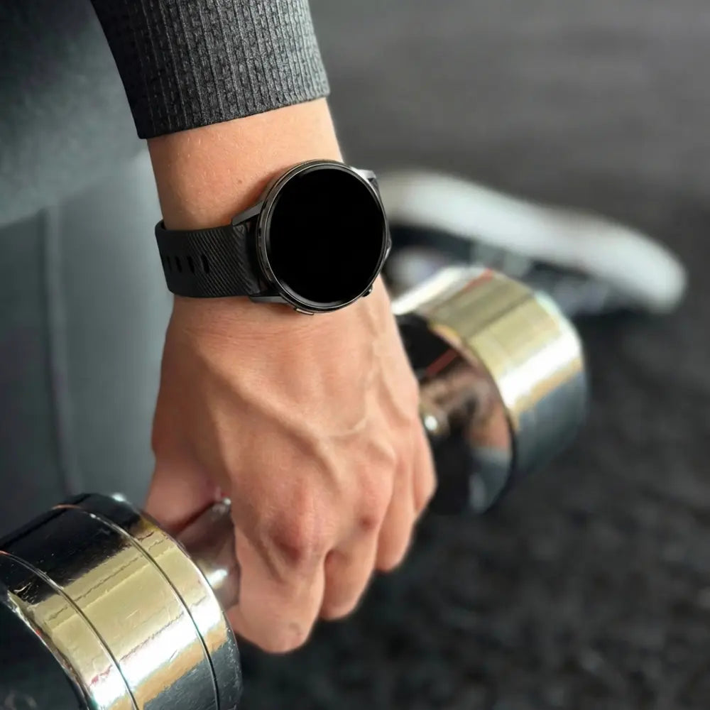 Bandz Bracelet silicone 'Deluxe' Garmin Venu 2s (noir)