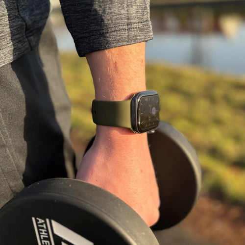 Silicone Strap, army green, lifestyle photo
