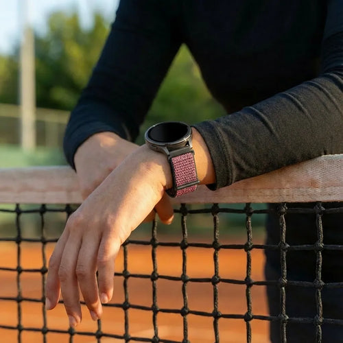 Bandz Garmin Vivomove 3 Nylon Loop Strap (Crimson Berry)