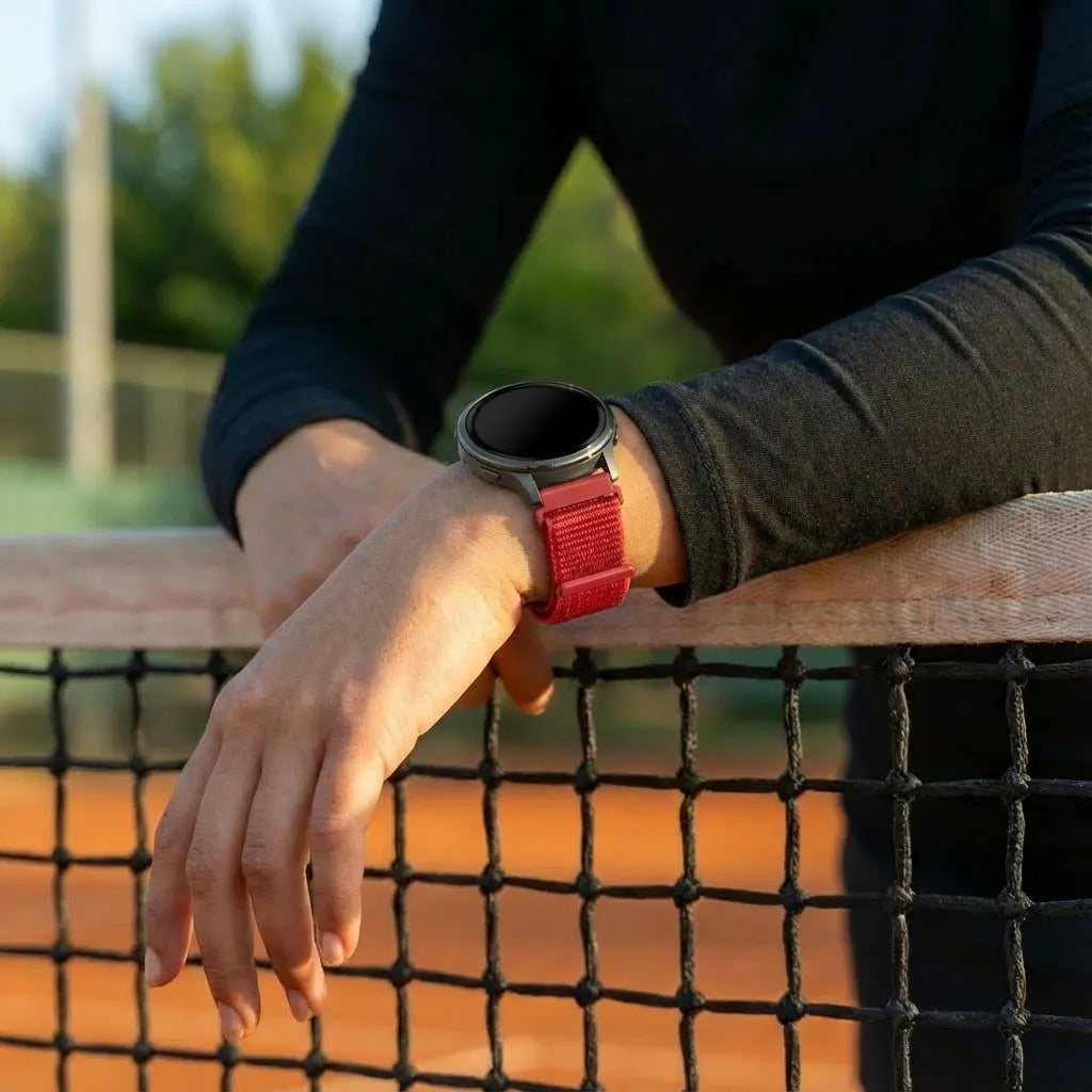 Bandz Bracelet nylon Loop Garmin Vivomove Luxe (rouge)