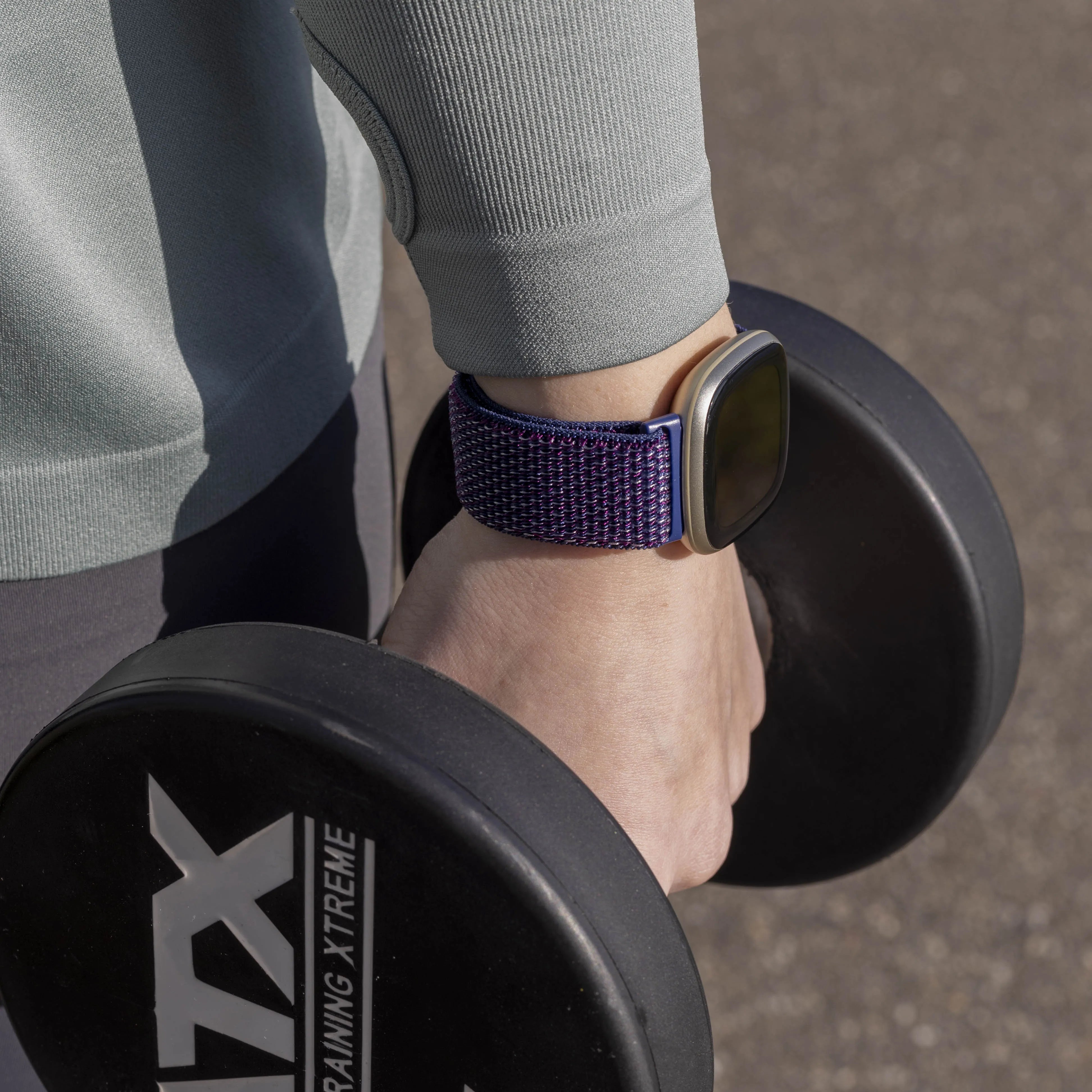 Bracelet nylon Fitbit Versa 3 (bleu foncé)
