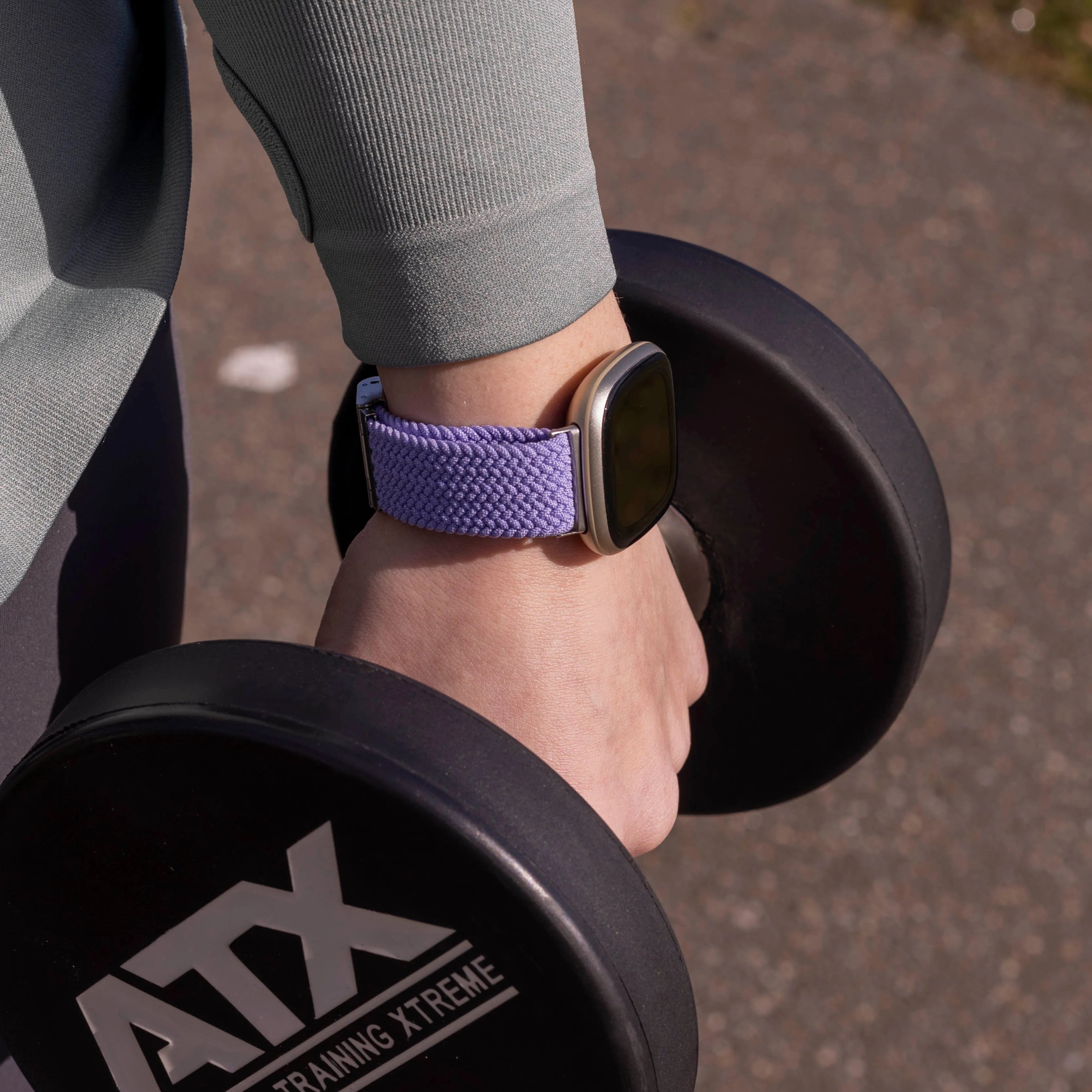 Bracelet tressé réglable Fitbit Sense (lila)