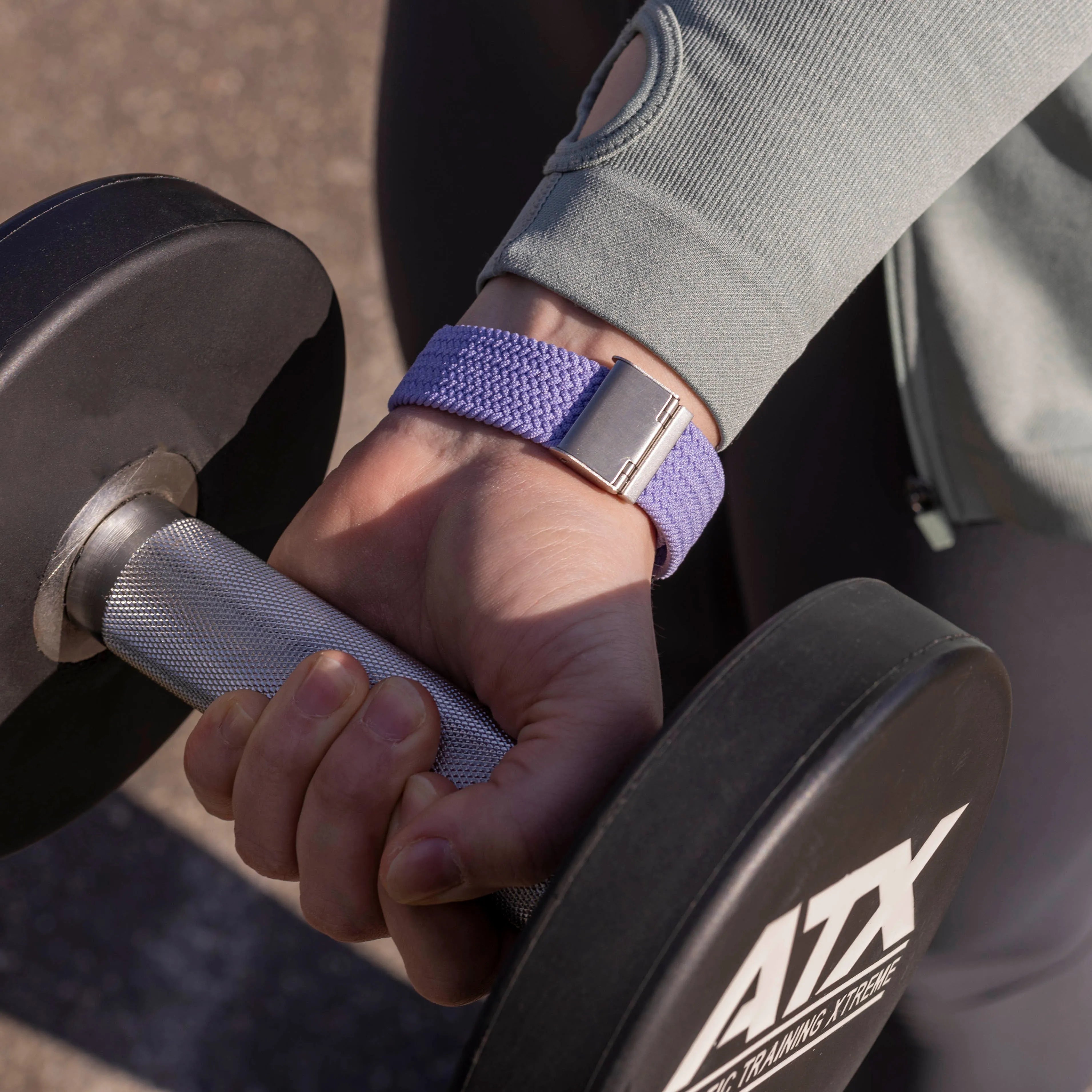 Bracelet tressé réglable Fitbit Sense (lila)