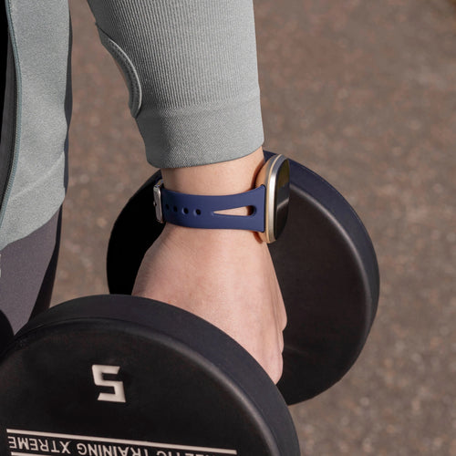 Silicone Strap 'Deluxe', dark blue, lifestyle photo