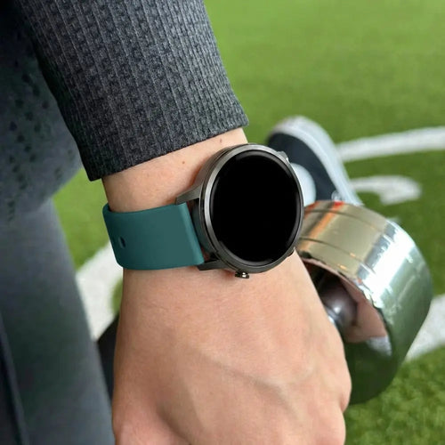 Silicone Sport Strap 'Deluxe', viridian, lifestyle photo