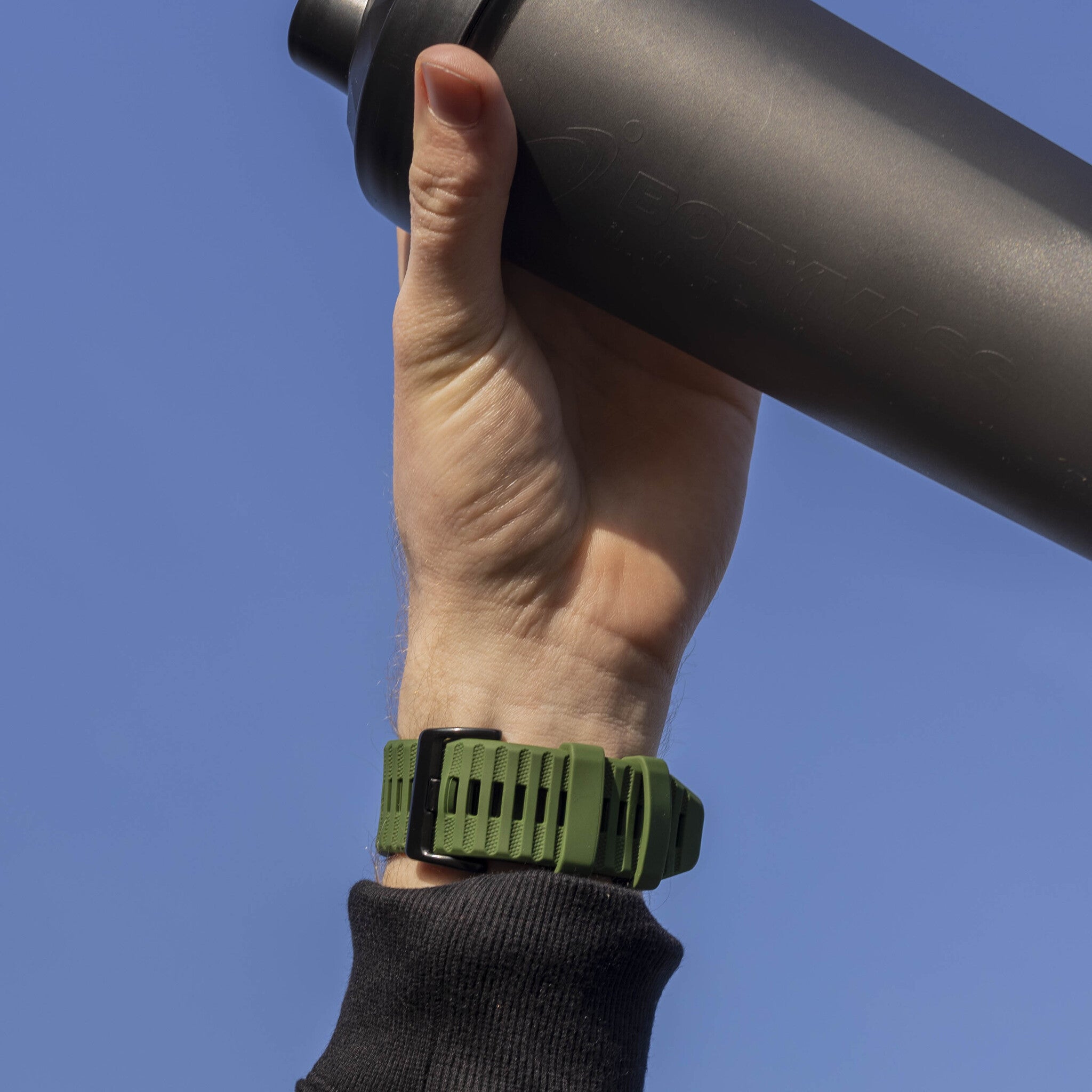 Bracelet silicone Garmin Fenix 8 Pro - 51mm (vert foncé)