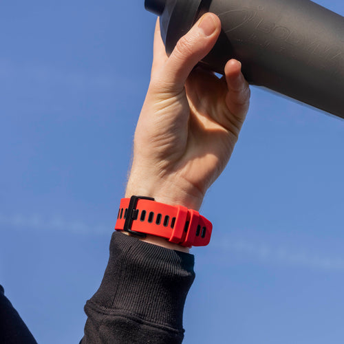 Bracelet à boucle sport Garmin Quatix 3 / 6x / 7x Solar (rouge/noir)