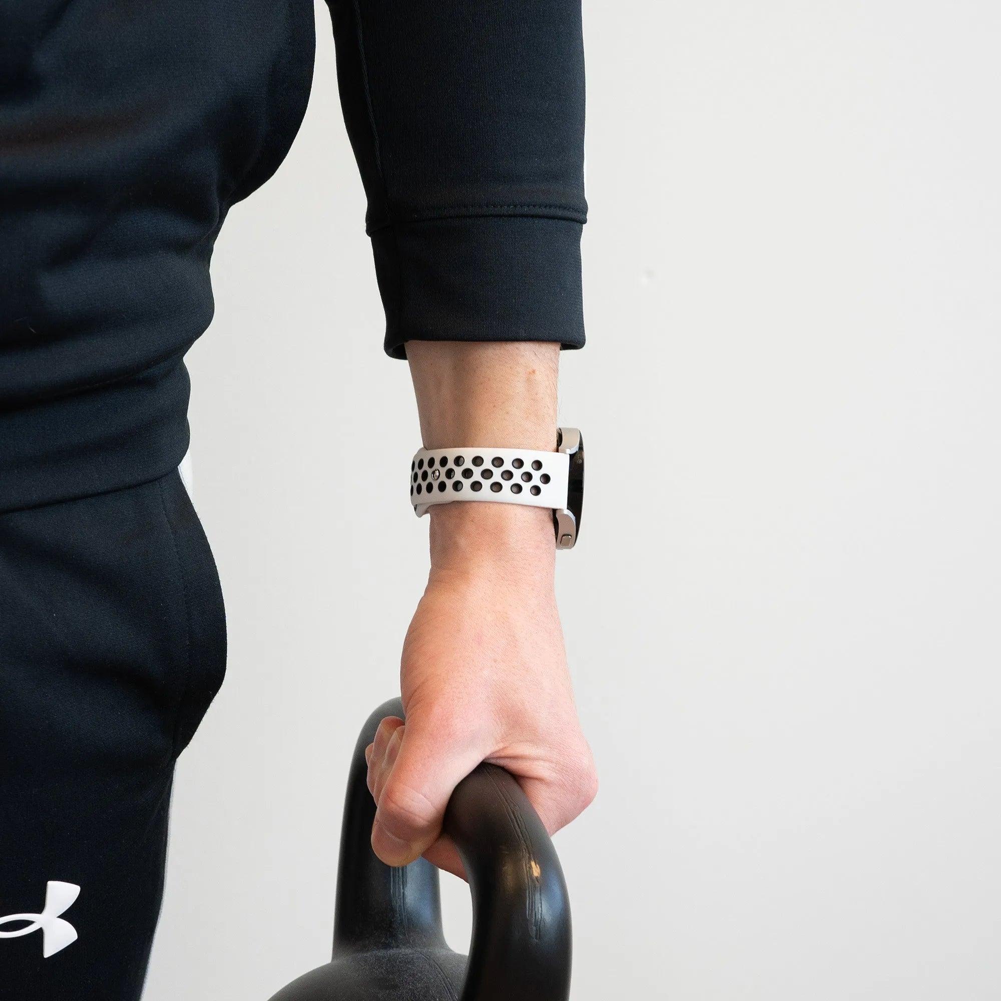 Bandz Bracelet sport 'Deluxe' Amazfit Active 2 (blanc/noir)