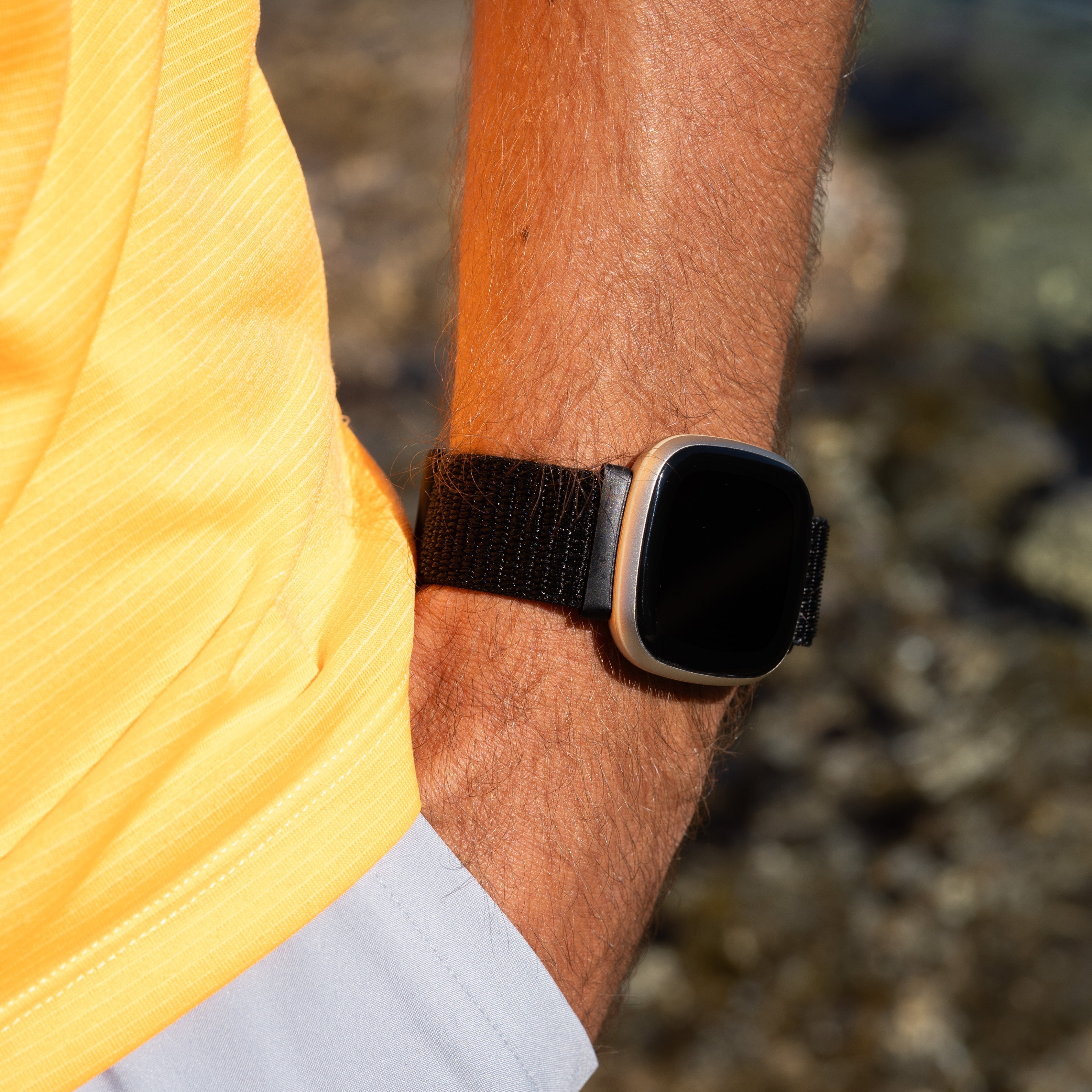 Bracelet nylon Fitbit Versa 3 (noir)